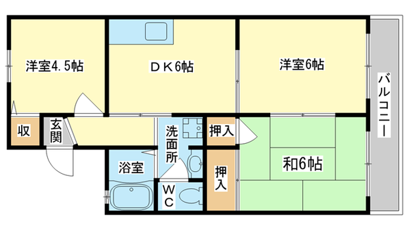 グレースハイムB棟の物件間取画像